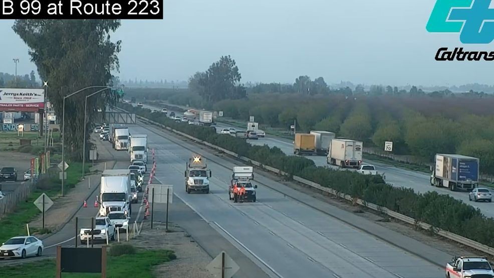 A driver died following an officer-involved shooting on Highway 99 after allegedly leading Wasco Police and CHP officers on a pursuit early Monday morning. PHOTO: Caltrans