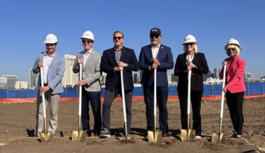 Ceremonial groundbreaking for new waterfront restaurant at Ferry Landing