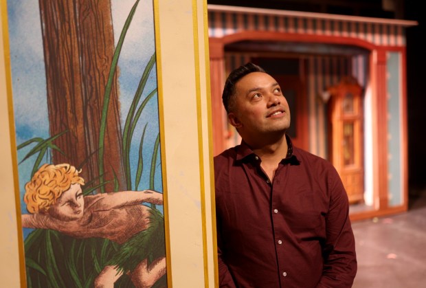 Director Kikau Alvaro on the set during a rehearsal for "Finding Neverland" at the Montgomery Theater in San Jose, Calif., on Wednesday, Dec. 3, 2025. Alvaro is the new artistic director of Children's Musical Theater. (Jane Tyska/Bay Area News Group)