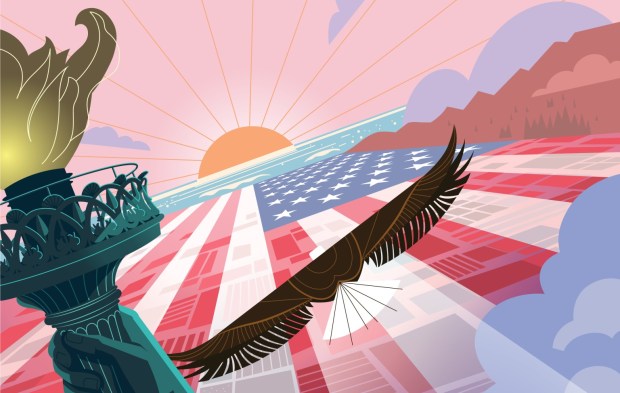 Detailed image of the "Soarin' Across America" attraction poster for the updated ride coming to Disney California Adventure and Epcot. (Courtesy of Disney)