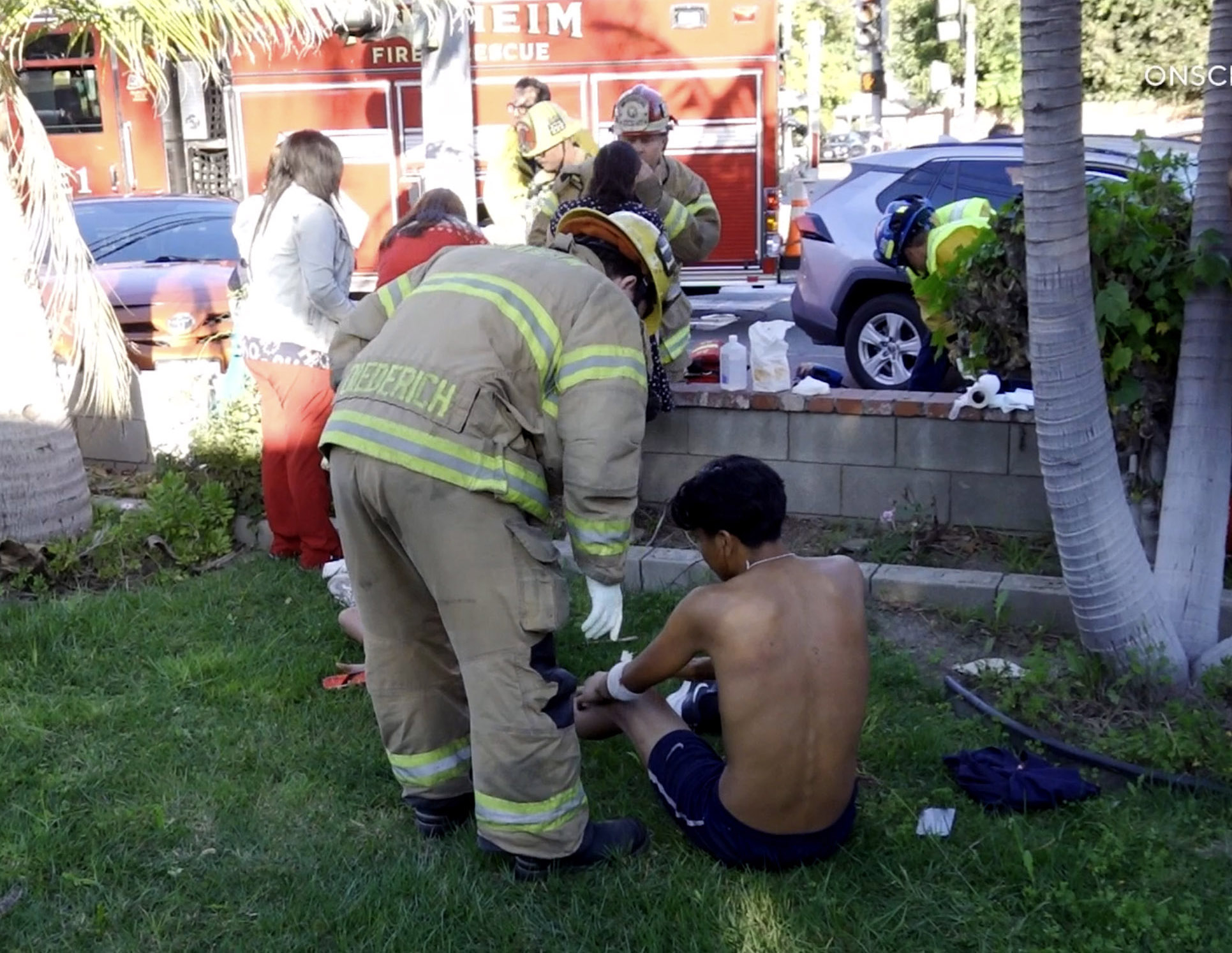 Eight Anaheim High School runners were injured when a car...