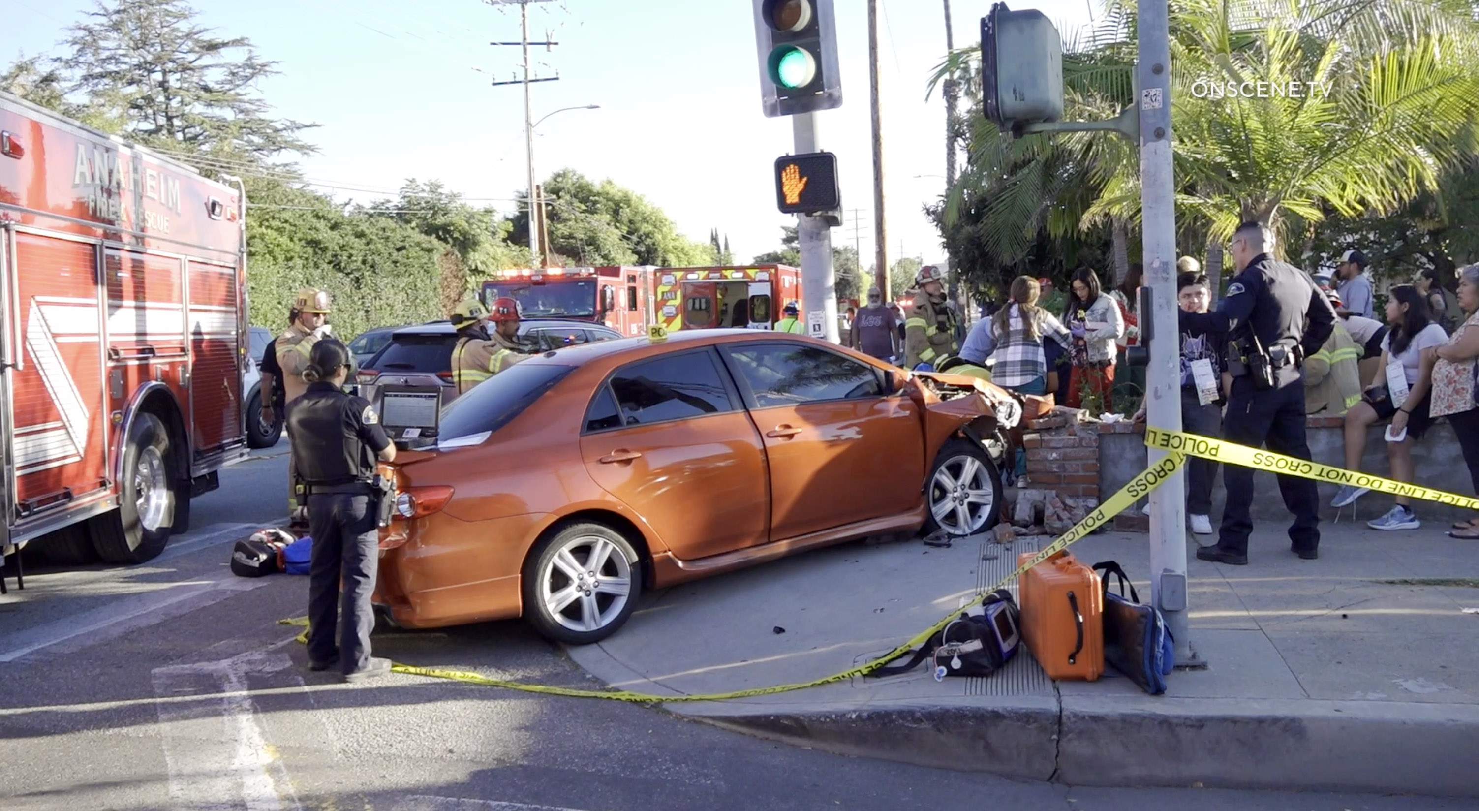 Eight Anaheim High School runners were injured Wednesday when a...