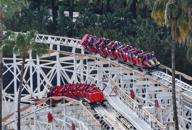 Incredicoaster at Pixar Pier inside California Adventure at the Disneyland Resort in Anaheim, CA, on Wednesday, March 11, 2020. (Photo by Jeff Gritchen, Orange County Register/SCNG)