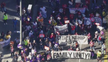 March, rally underway in LA for International Migrants Day
