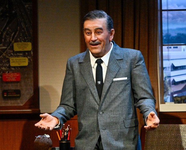 An Audio-Animatronics of Walt Disney greets visitors to the Main Street Opera House during "Walt Disney - A Magical Life" inside Disneyland on July 14, 2025, in Anaheim, CA. (Photo by Jeff Gritchen, Orange County Register/SCNG)