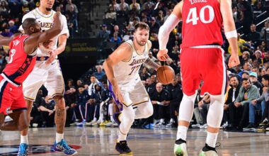 Luka Dončić leaves Lakers-Clippers game with left leg contusion