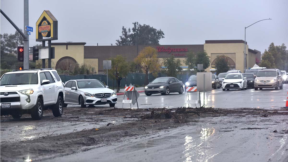 Heavy rains are hitting San Diego on Christmas Eve