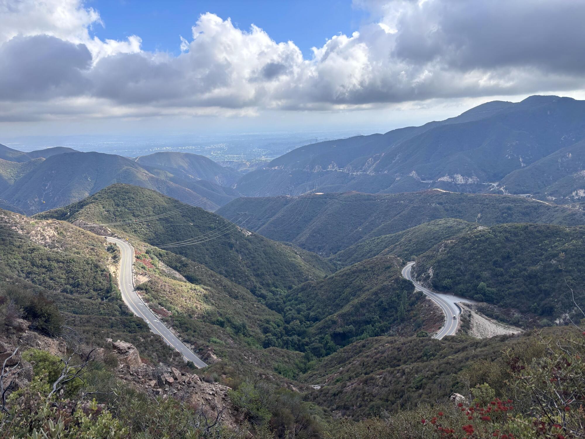 A sweeping view of Angeles Crest Highway.