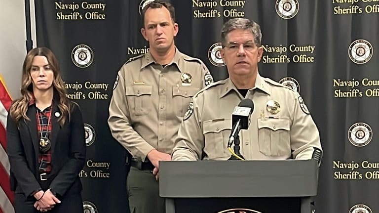 In this photo provided by Suzanne Adams-Ockrassa, Bruce Tucker of...