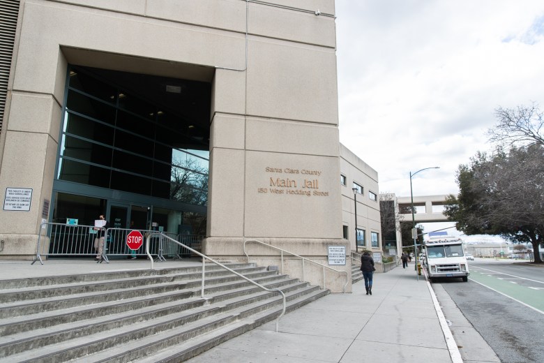 Santa Clara County main jail in San Jose on March 11, 2021. Photo by Magali Gauthier.