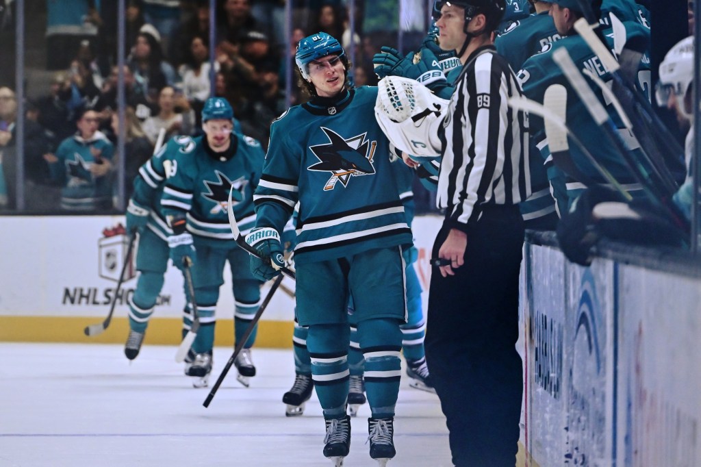 San Jose Sharks forward Adam Gaudette to miss game vs. Minnesota Wild