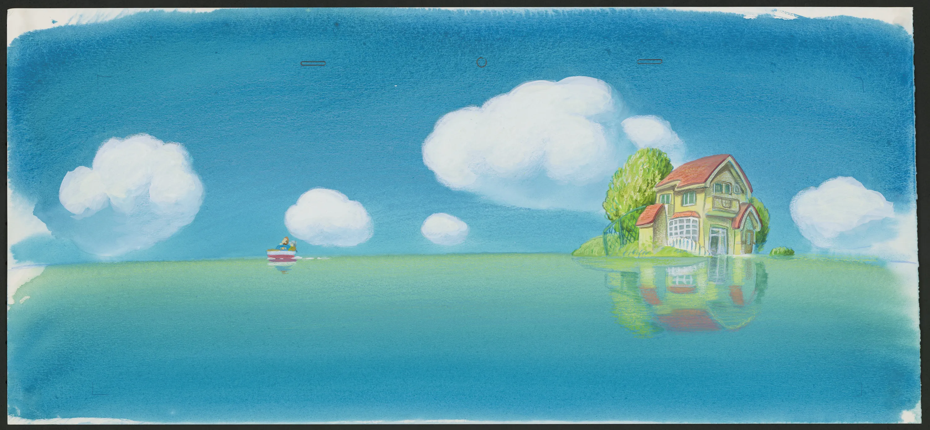 A drawing by Noboru Yoshida for “Ponyo” in the Academy Museum collection