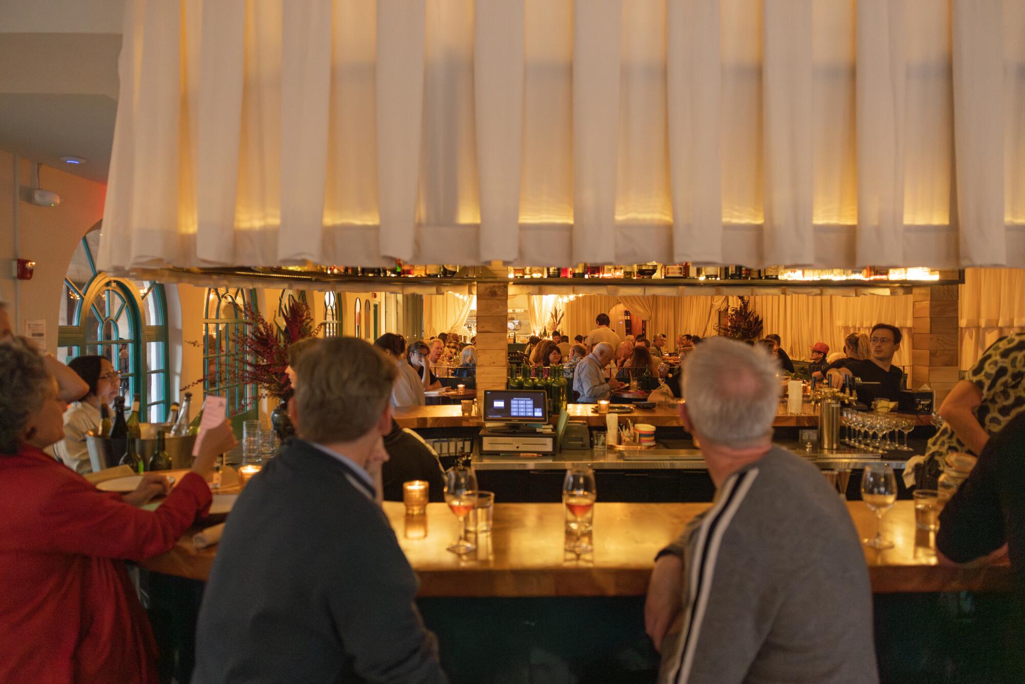 Bar Chelou as seen from the bar area.