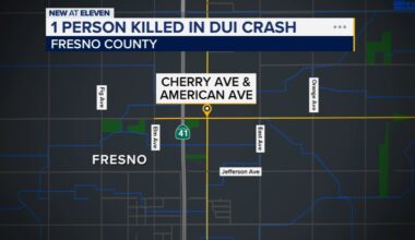 1 dead, 2 hospitalized after suspected DUI crash in Fresno County