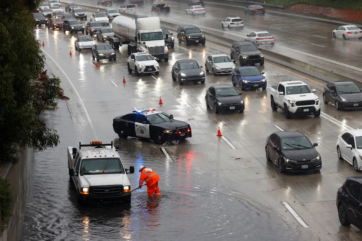 Historic rainfall hits Southern California. See how much has fallen.