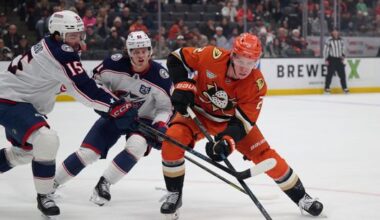 The Ducks beat the Blue Jackets, 4-3, at the Honda Center