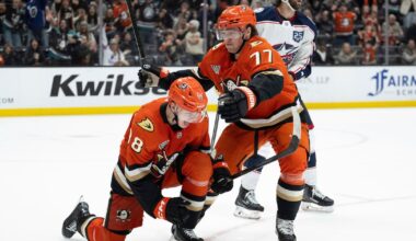 Pavel Mintyukov scores with 3:29 left to lift Anaheim Ducks past Columbus Blue Jackets