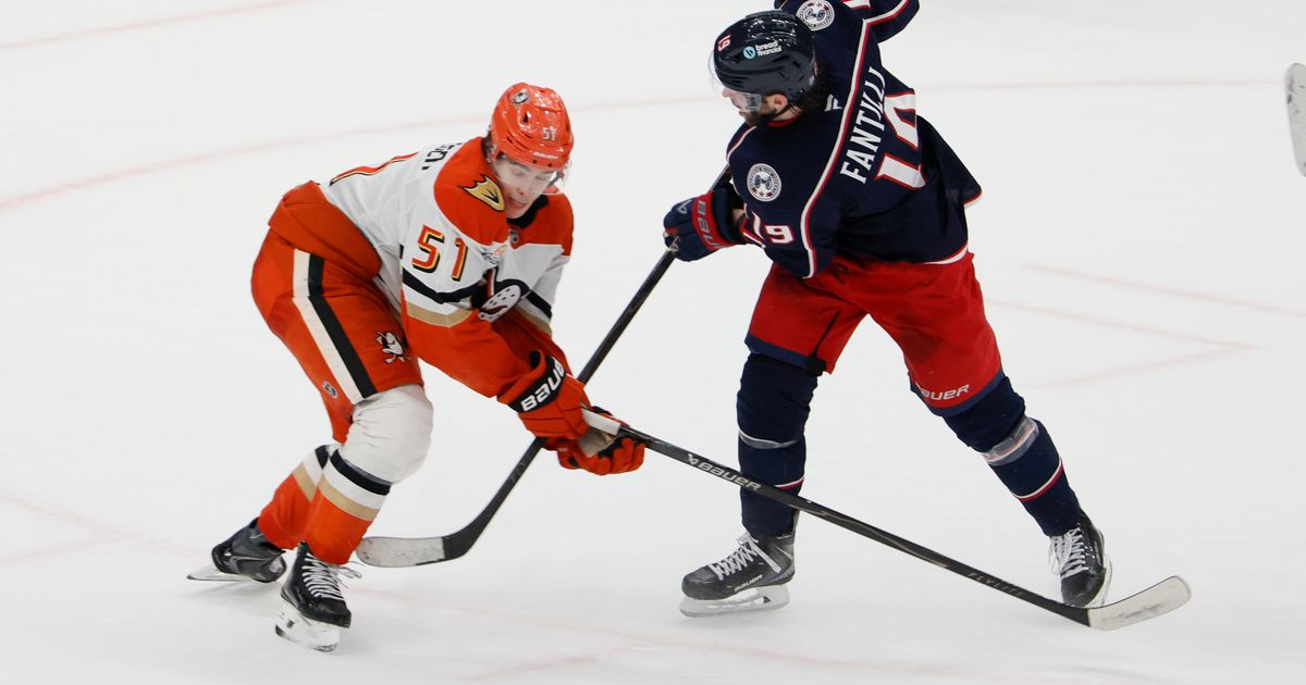 Adam Fantilli’s OT goal lifts Blue Jackets past Ducks 4–3 :: WRAL.com