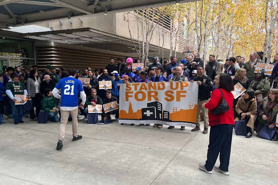 Stand Up for SF launches a petition drive Saturday to put the Overpaid CEO Act on the ballot. (St. John Barned-Smith/S.F. Chronicle)