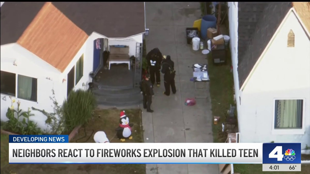 ‘Like a bomb.’ Neighbor describes firework explosion that killed South LA teen – NBC Los Angeles