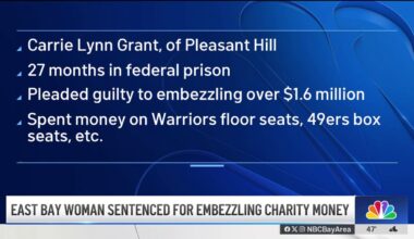 East Bay woman embezzles over $1.6M from Northern California charity – NBC Bay Area
