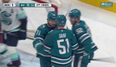 Collin Graf’s ninth goal gives Sharks brief lead vs. Kraken – NBC Sports Bay Area & California