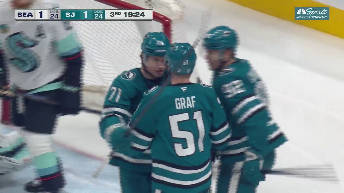 Collin Graf’s ninth goal gives Sharks brief lead vs. Kraken – NBC Sports Bay Area & California