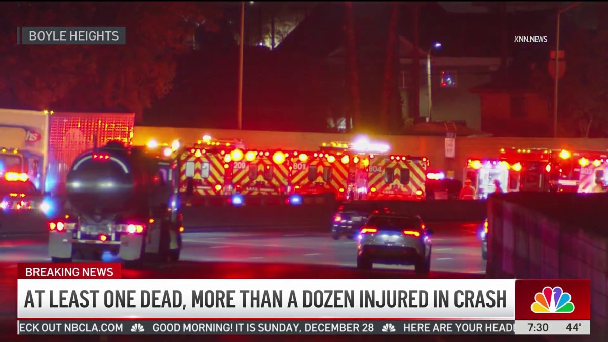 At least 1 dead in fiery crash involving semi-truck near Boyle Heights – NBC Los Angeles
