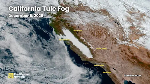 California Tule Fog Satellite