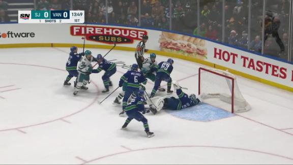 Celebrini gets goal and assist in return home as Sharks top Canucks 6-3 to stop 3-game slide