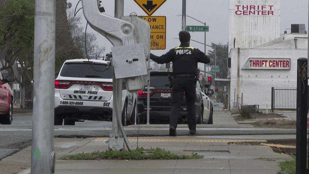 Person killed by train on Christmas Day in Fresno (Photo: FOX26 Photojournalist John Dwelle)