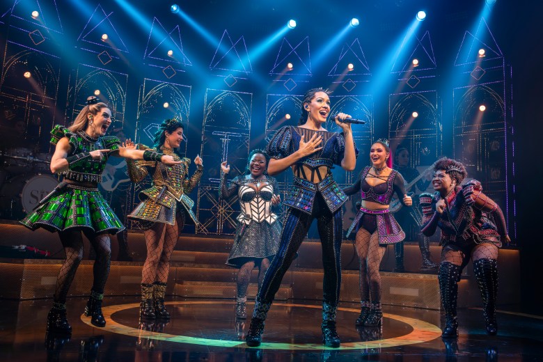 A musical cast dance and sing like pop stars. 