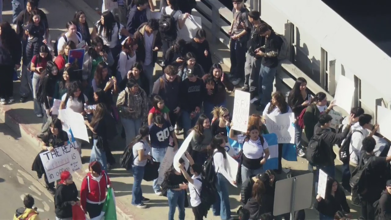 SUGGESTED COVERAGE: LA students walk out in protest of Trump's immigration policies