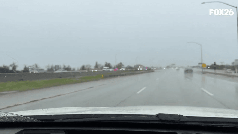 FOX26 Photojournalist Byron Solorio also got dashcam video of the rescue efforts as he was traveling on the other side of the freeway. (Photo:{ }FOX26 Photojournalist Byron Solorio)