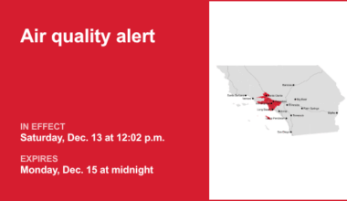 Air quality alert affecting Los Angeles County until early Monday – Daily News
