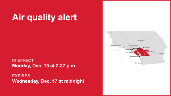 Air quality alert for Orange County until early Wednesday – Orange County Register
