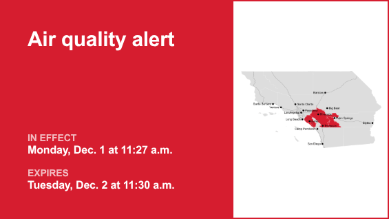 Air quality alert in place for Orange County Tuesday – Orange County Register