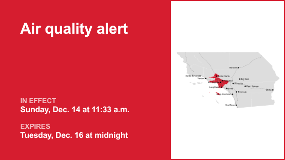 Air quality alert issued for Los Angeles County until early Tuesday – Whittier Daily News