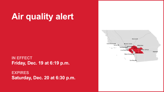Air quality alert issued for Orange County Saturday – Orange County Register