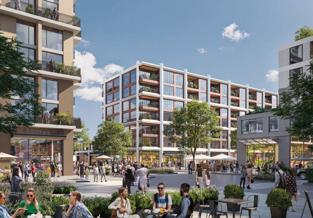 Rendering of The Rise megaproject in Cupertino
