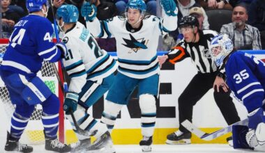 San Jose Sharks, Alex Wennberg beat Toronto Maple Leafs, Dennis Hildeby