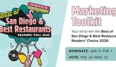 San Diego Magazine's Best Restaurants and Best of San Diego 2026 Marketing Toolkit
