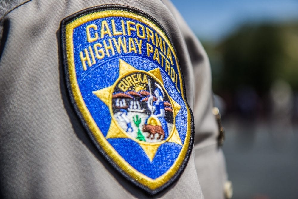 The badge for a California Highway Patrol officer