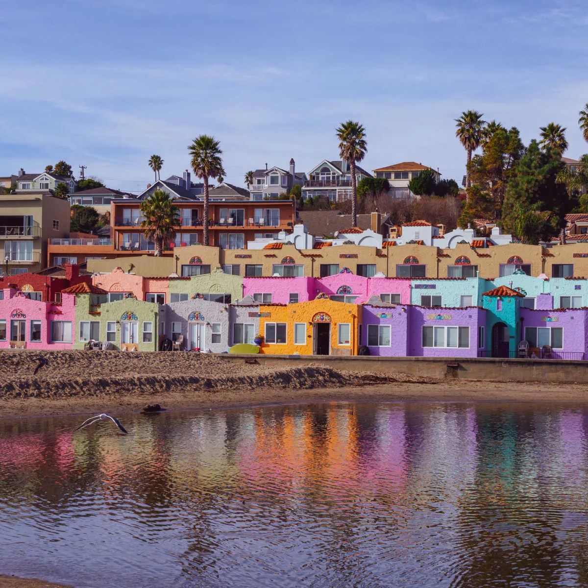 Colorful waterfront homes - Astoria, OR