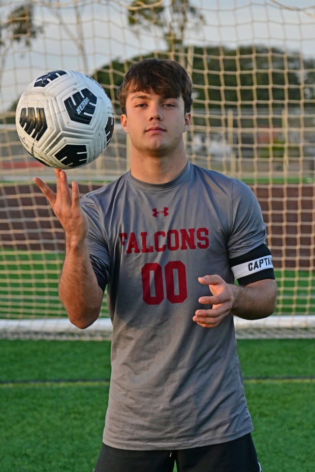 Dominic Rocha,Torrey Pines football team MVP and soccer team captain. (Anna Scipione)