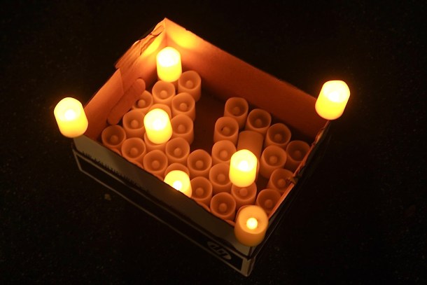 Candles distributed at the 13th annual Memorial and Candlelight Vigil for the Unhoused. Neenma Ebeledike, OBSERVER
