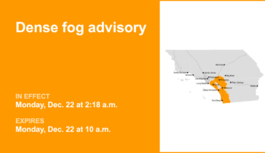 Dense fog advisory for Orange County until Monday morning – quarter mile visibility – Orange County Register