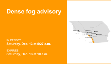Dense fog advisory in place for Orange County Coast and San Diego County Coastal Areas until Saturday morning – Orange County Register