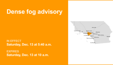 Dense fog advisory issued for Los Angeles County until Saturday morning – 1/4 mile visibility – Pasadena Star News