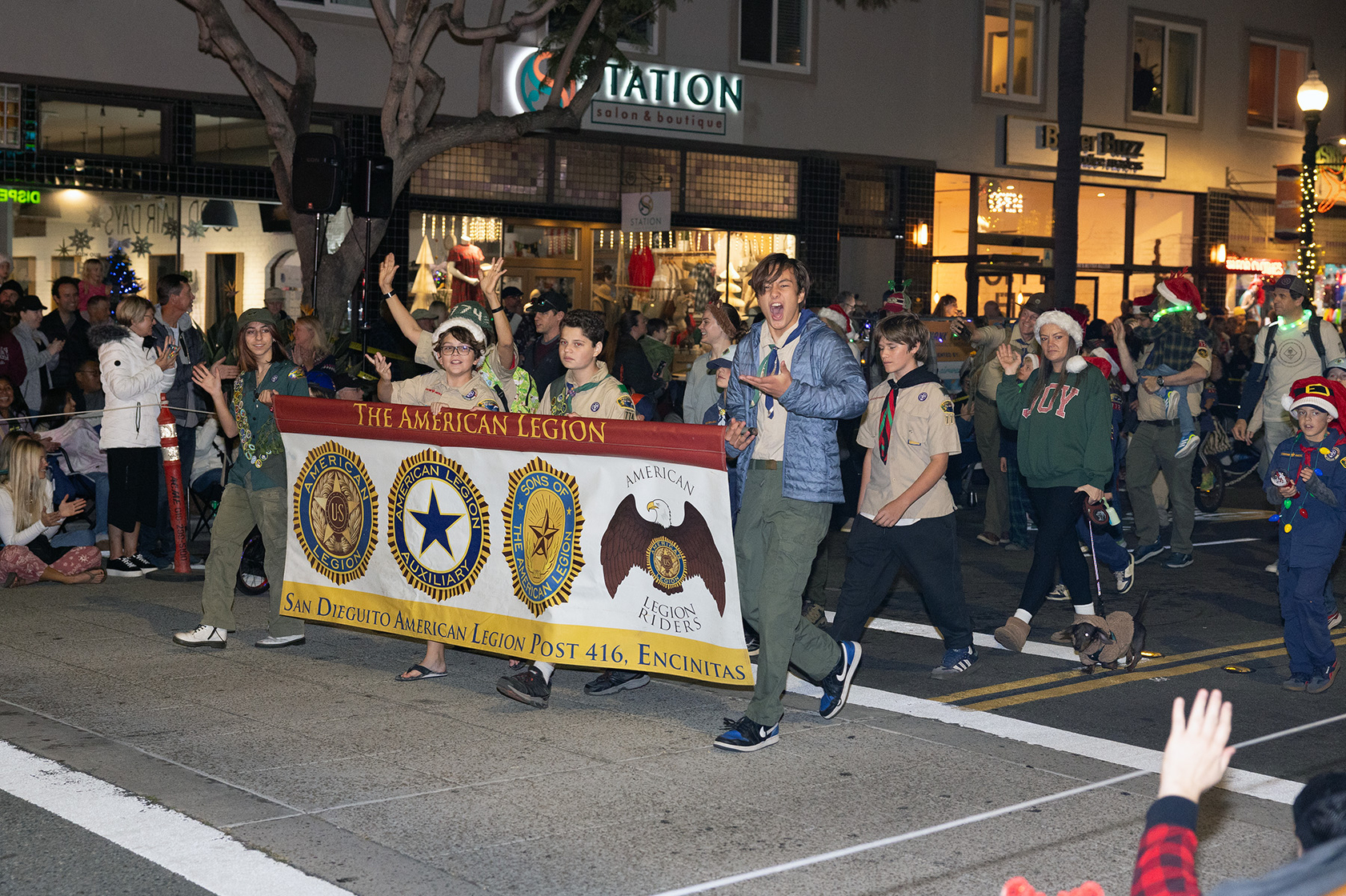 Local scouts led the American Legion group (Jon Clark)